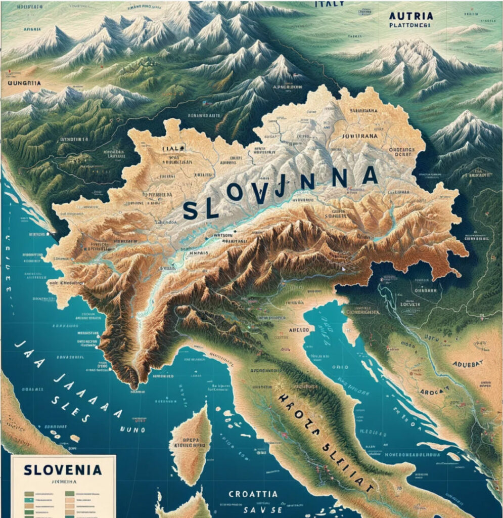 địa lý & biên giới Slovenia